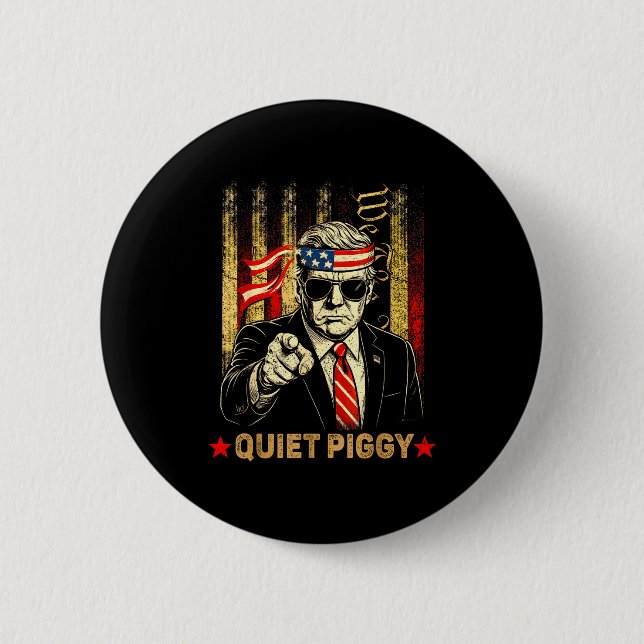 Funny Quiet Ggy  Button (Front)
