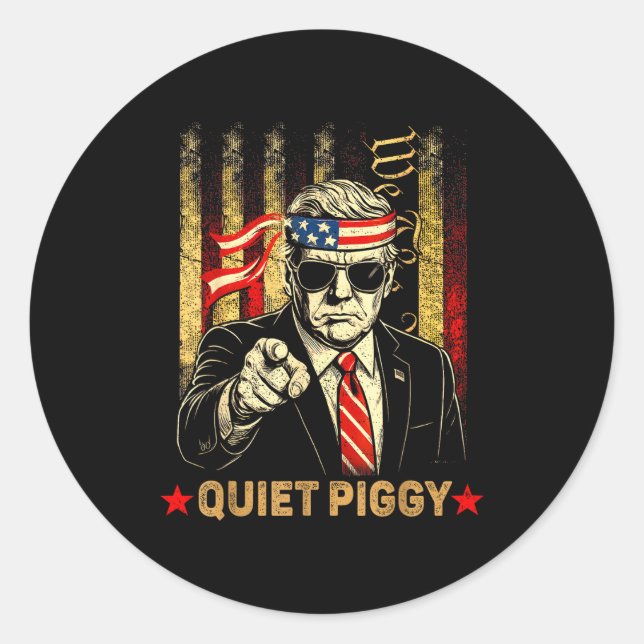 Funny Quiet Ggy  Classic Round Sticker (Front)
