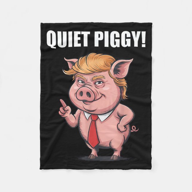 Funny Quiet Ggy  Fleece Blanket (Front)