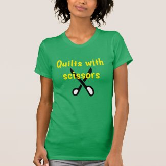 Funny Quilter's Tee, Pretty Green & Yellow