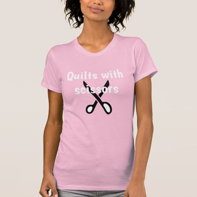 Funny Quilter's Tee, Pretty Light Pink T-Shirt (Front)
