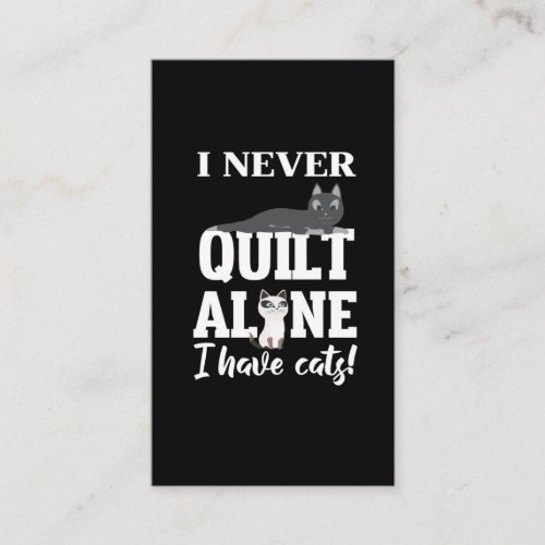 Funny Quilting Cat Lady Gift for Quilter Business Card