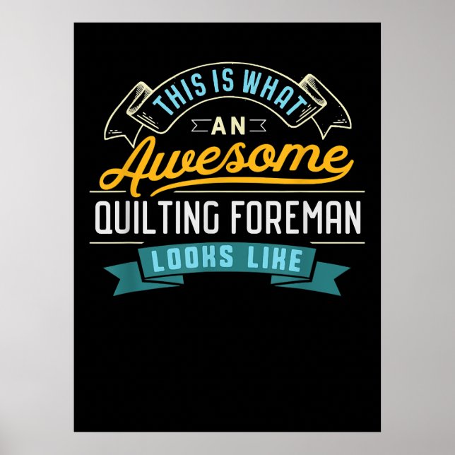 Funny Quilting Eman Awesome Job Occupation Poster (Front)