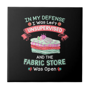 Funny Quilting Fabric Quilters Ceramic Tile