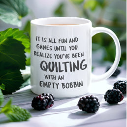 Funny Quilting Problems Quote for Quilters Coffee  Coffee Mug