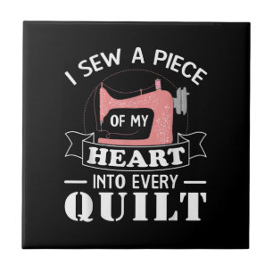 Funny Quilting Quilters Gifts Ceramic Tile