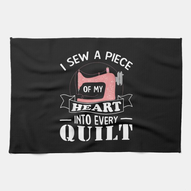 Funny Quilting Quilters Gifts Kitchen Towel (Horizontal)