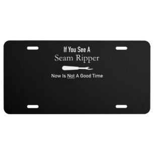 Funny Quilting Seamstress Gift Idea Quilting License Plate