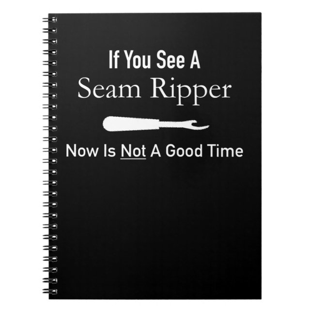 Funny Quilting Seamstress Gift Idea Quilting Notebook (Front)