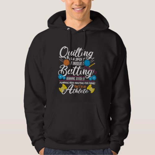 Funny Quilting Sewing Gift Quilter and Sewer Yarn Hoodie
