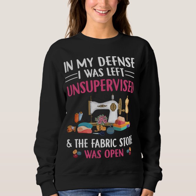 Funny Quilting Sewing Stuff Seamstress Sewer Quilt Sweatshirt (Front)