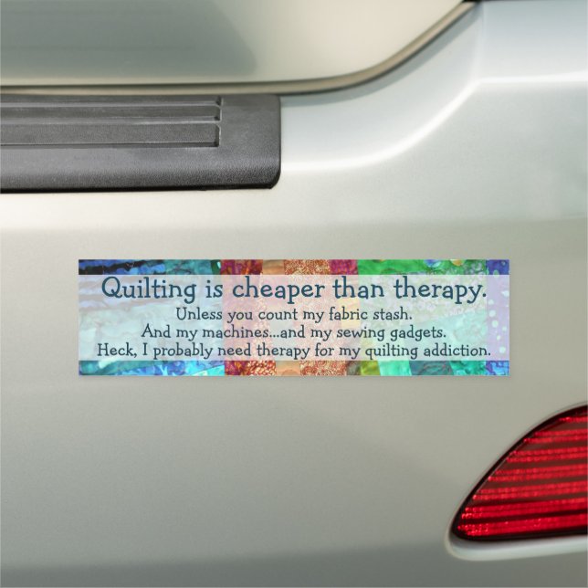 Funny Quilting Thought Car Magnet (In Situ)