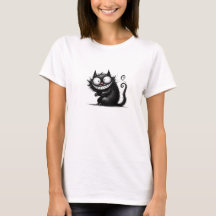 Funny quirky black cat