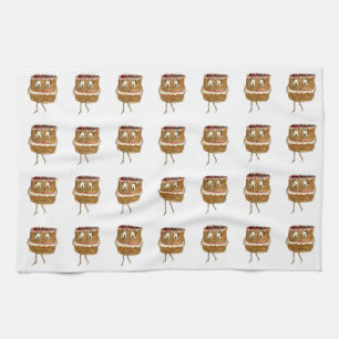 Funny Quirky Black Forest Gateau Chocolate Cake Towel