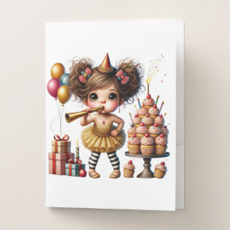 Funny Quirky Gnome Birthday Pocket Folder