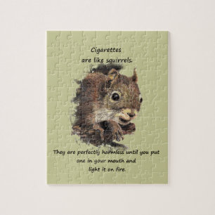 Funny Quit Smoking Motivational Quote Jigsaw Puzzle