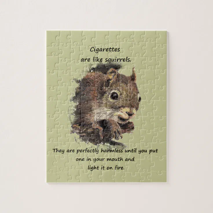Funny Quit Smoking Motivational Quote Jigsaw Puzzle | Zazzle