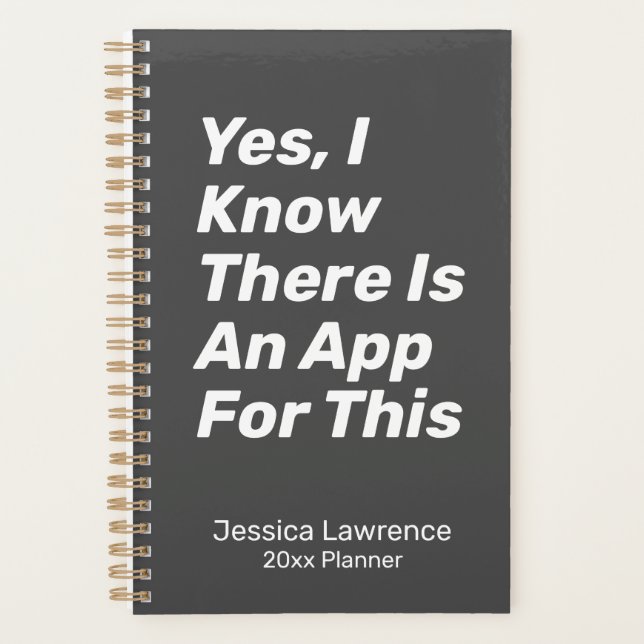 Funny Quote About Technology Personalized Planner (Front)