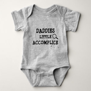 Funny quote baby grow, crime detective babygrow baby bodysuit