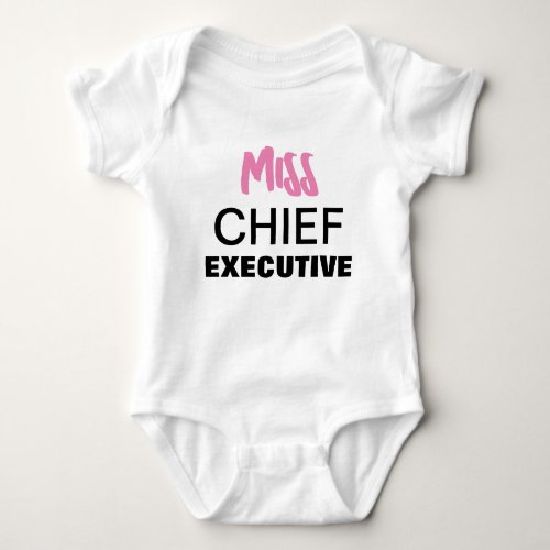 Funny quote babygrow mischief Miss Chief exec Baby Bodysuit