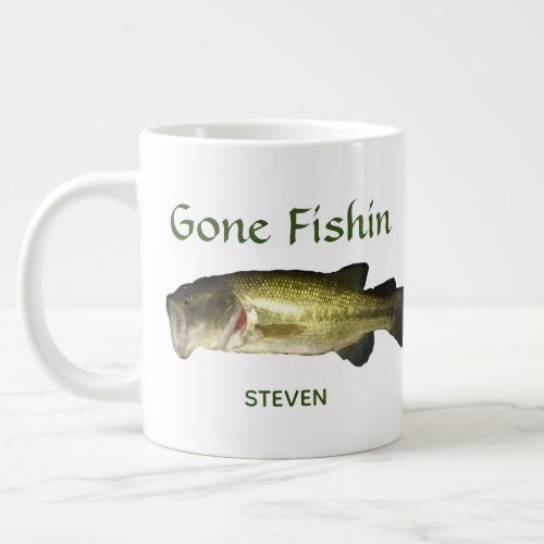 Funny Quote Bass Fish Personalized Giant Coffee Mug