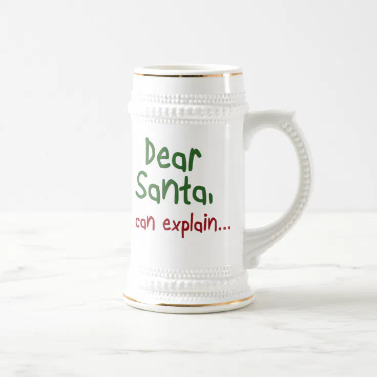 Funny quote beer stein milk mugs Holiday joke gift Zazzle