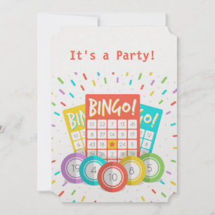Funny Quote Bingo Theme Birthday Custom Invite