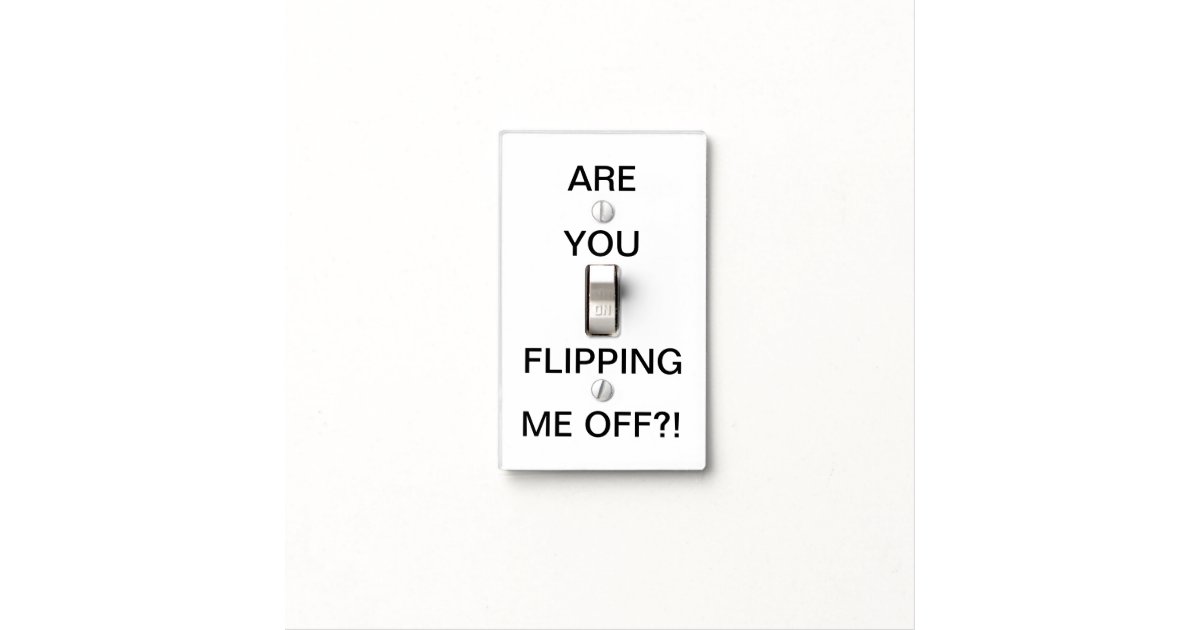 økse charter Fru Funny Quote | Black and White Light Switch Cover | Zazzle