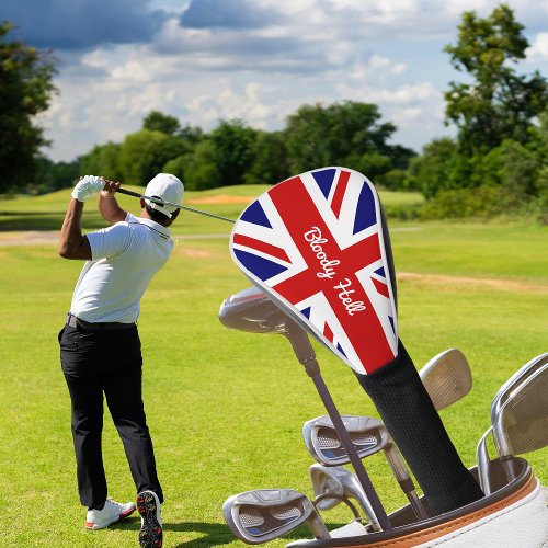 Funny Quote Bloody Hell Union Jack Golf Head Cover