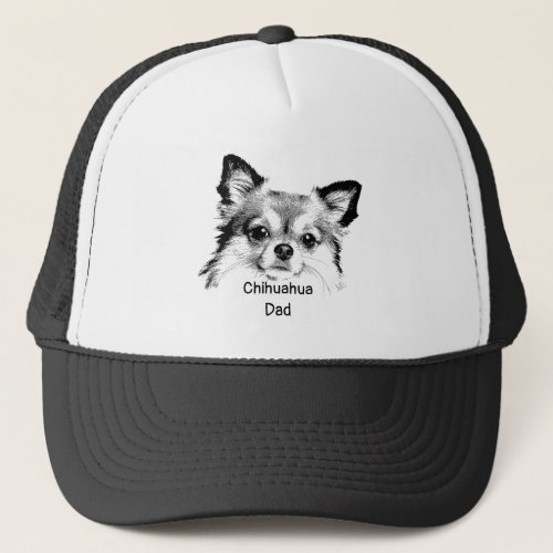 Funny Quote  Chihuahua Dad  Dog Trucker Hat