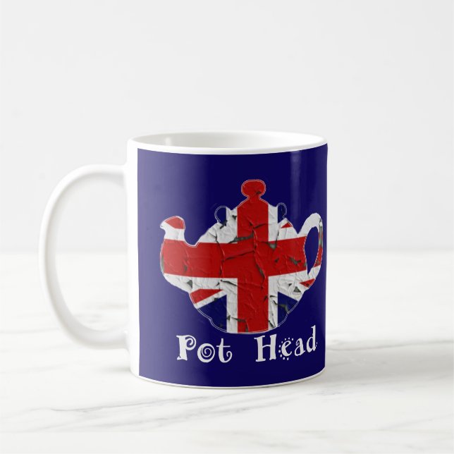 Funny Quote Coffee Tea Mugs Pot Head British (Left)