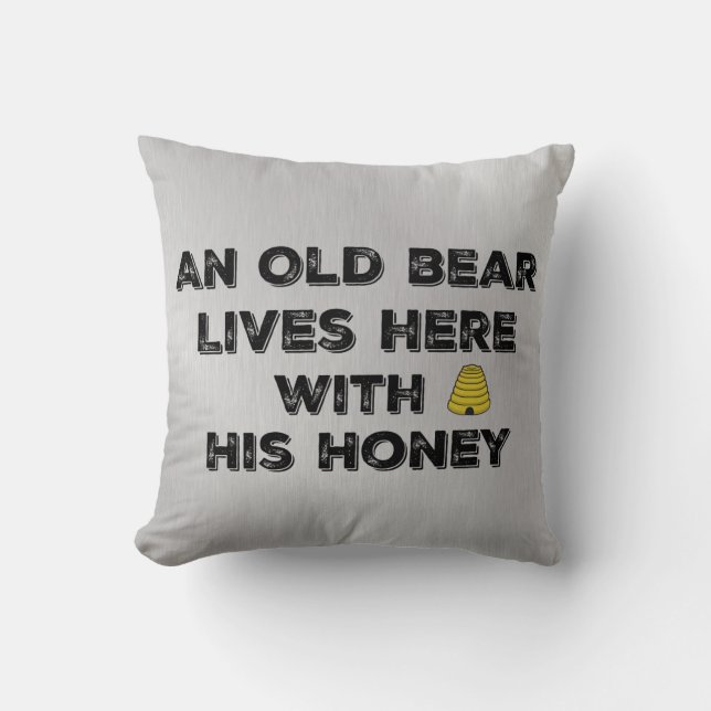 Funny Quote Couples Throw Pillow (Front)