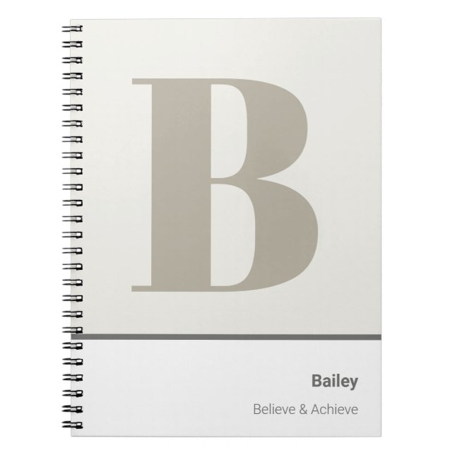 Funny Quote Create Your Own Monogrammed Notebook (Front)