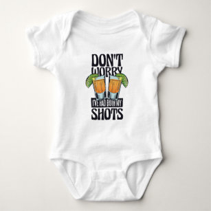 Funny quote drinking vaccine design baby bodysuit