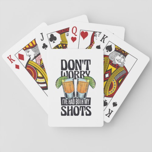 Funny quote drinking vaccine design playing cards