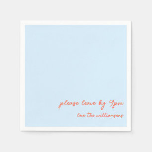 Funny Quote Early Bed Introvert Humor Custom Blue Napkins
