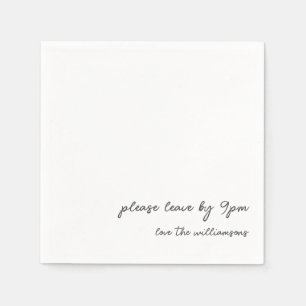 Funny Quote Early Night Aging Couple Humor Custom Napkins