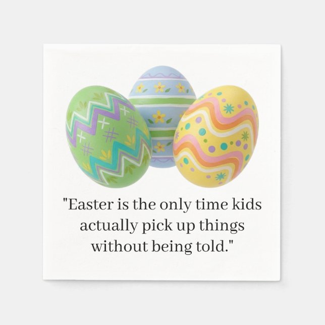 Funny Quote easter  Napkins (Front)