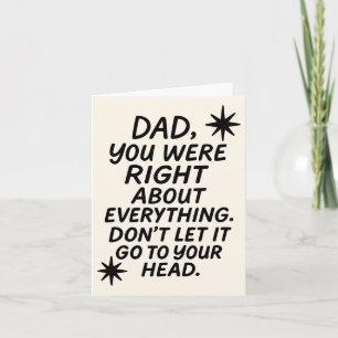 Funny Quote Father's Day Dad Love Joke Card