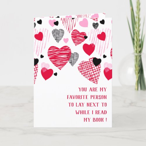 Funny Quote For Husband Red Hearts Valentines Hol Holiday Card