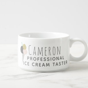 Funny Quote for Ice Cream Lovers Personalized Bowl
