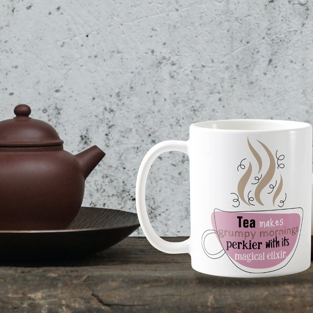 Funny Quote For Tea Lovers Illustrated Cup Mug (Creator Uploaded)