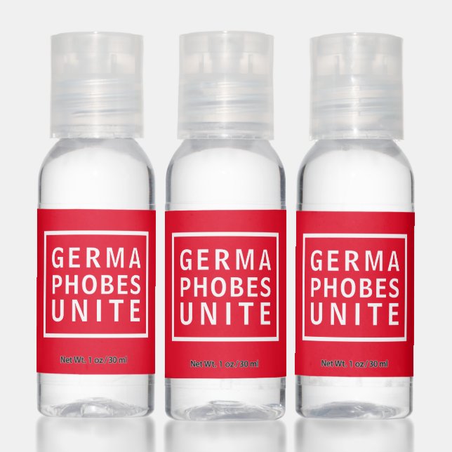 Funny Quote Germaphobes Unite Hand Sanitizer (Set)