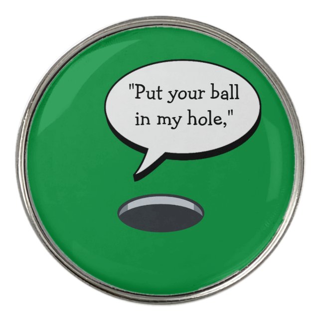 Funny Quote Golf Ball Marker (Front)