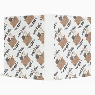 Funny quote Home is where your cat is 3 Ring Binder
