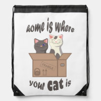 Funny quote Home is where your cat is
