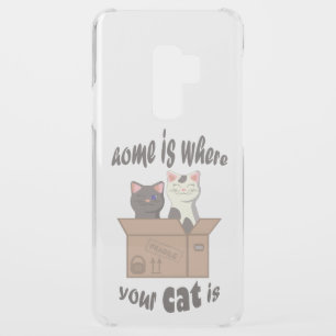 Funny quote Home is where your cat is Uncommon Samsung Galaxy S9 Plus Case