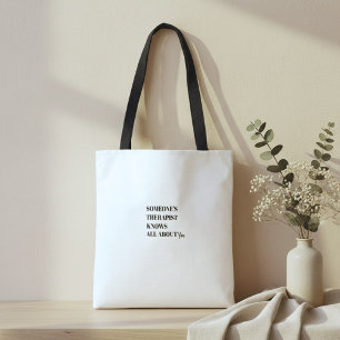 Funny quote humor inspirational typography tote bag