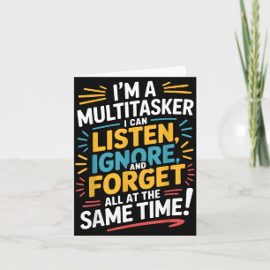 Funny Quote Humorous Multitask Funny Saying Card