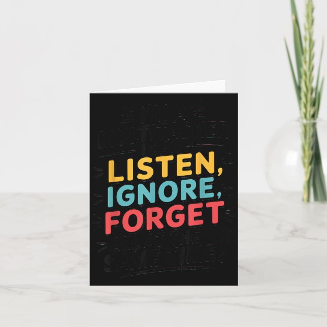 Funny Quote Humorous Multitask Funny Saying Card (Front)